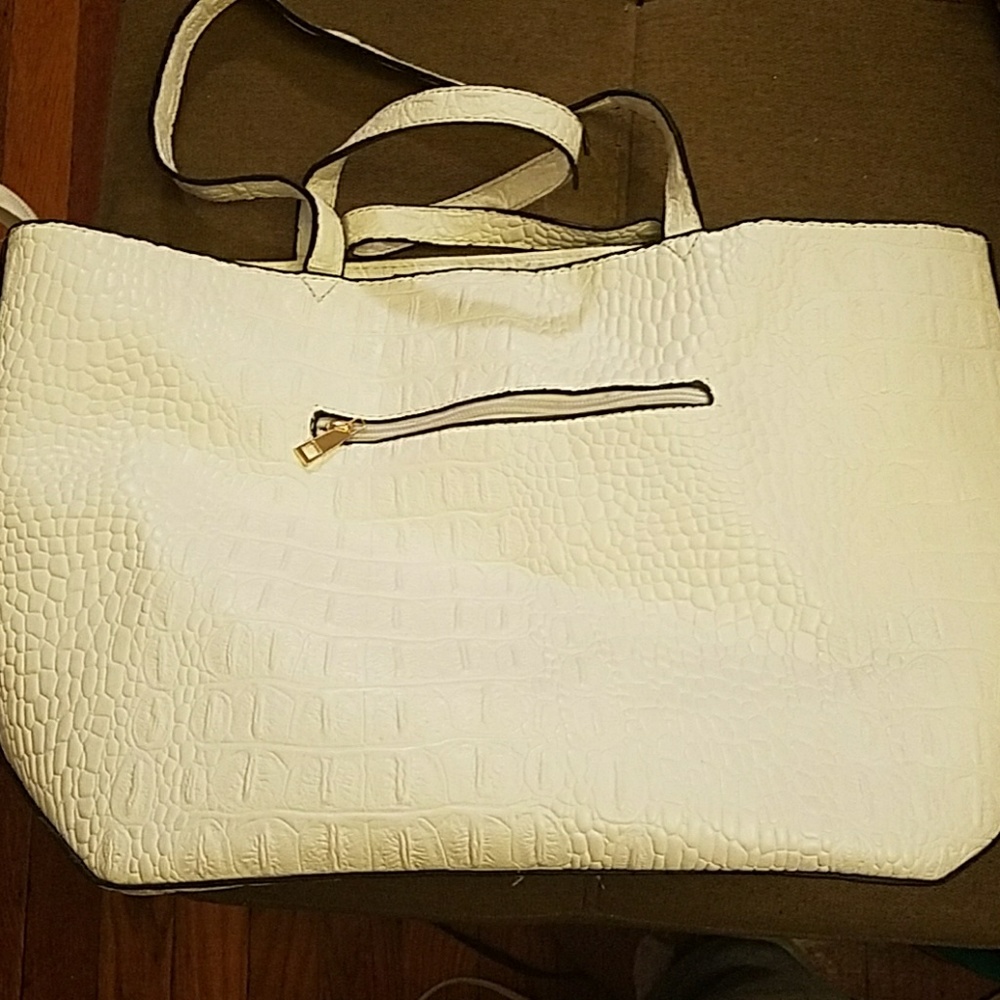 White handbag